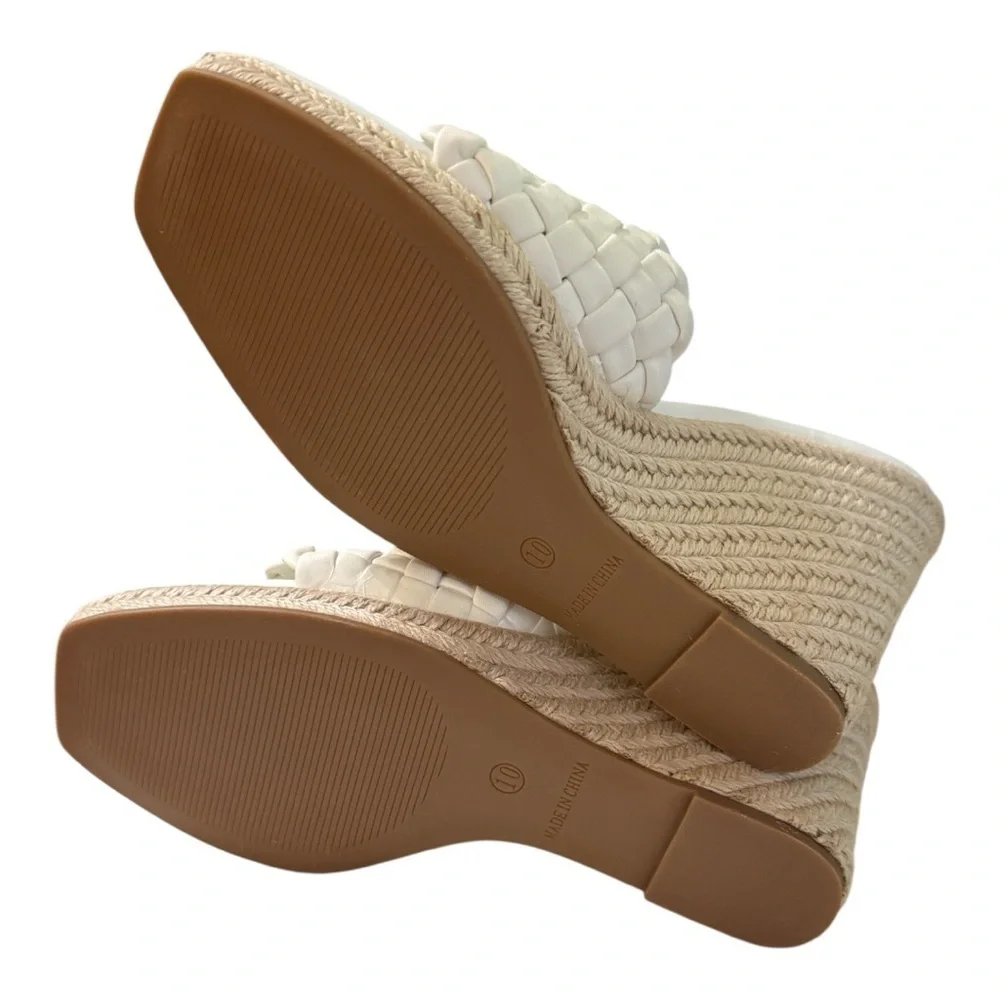 Steve Madden Woven Espadrille Wedge Sandals – Size 10